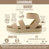 CUSHIONAIRE Mandy Strappy Espadrille Platform Sandals for Women with Low Wedge Heel(Nude)