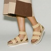CUSHIONAIRE Mandy Strappy Espadrille Platform Sandals for Women with Low Wedge Heel(Raffia)