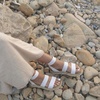 CUSHIONAIRE Mandy Strappy Espadrille Platform Sandals for Women with Low Wedge Heel(White)