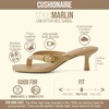 CUSHIONAIRE Marlin Low Kitten Heels for Women, Thong Style Dressy Heeled Womens Sandals with Adjustable Buckle Closure(Tan)