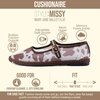 CUSHIONAIRE Missy Mary Jane Ballet Flats for Women, Breathable Lightweight Womens Flats with Adjustable Buckle and Cushioned Memory Foam(Brown/Cow)