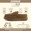 CUSHIONAIRE Ollie Cozy Genuine Suede Clogs for Women, Comfortable Slip-On Mule Loafers with Faux Fur Lining, Memory Foam Cushioning and Durable Rubber Sole(Brown)