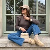 CUSHIONAIRE Ollie Cozy Genuine Suede Clogs for Women, Comfortable Slip-On Mule Loafers with Faux Fur Lining, Memory Foam Cushioning and Durable Rubber Sole(Biscuit)