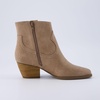CUSHIONAIRE Outlaw Cowboy Boots for Women, Western Ankle Booties(Taupe)