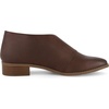 CUSHIONAIRE Puck Low-Cut Ankle Shootie Style Womens Shoes, Low Heel Ankle Booties for Women with Memory Foam(Brown)