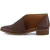 CUSHIONAIRE Puck Low-Cut Ankle Shootie Style Womens Shoes, Low Heel Ankle Booties for Women with Memory Foam(Brown)