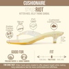 CUSHIONAIRE Riot Jelly Thong Kitten Heels for Women(Yellow)