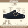 CUSHIONAIRE Rusty Genuine Leather Clogs for Women, Comfortable Slip On Womens Shoes with Adjustable Buckle and Soft Memory Foam(Black)