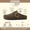 CUSHIONAIRE Rusty Genuine Leather Clogs for Women, Comfortable Slip On Womens Shoes with Adjustable Buckle and Soft Memory Foam(Dasr Taupe)