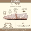 CUSHIONAIRE Siesta Girls Jelly Sandals, Lattice Cut-Out Ballet Flats for Girls, Flexible Slip On Beach Shoes(Mocha)