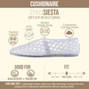 CUSHIONAIRE Siesta Girls Jelly Sandals, Lattice Cut-Out Ballet Flats for Girls, Flexible Slip On Beach Shoes(Sparkle)