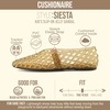 CUSHIONAIRE Siesta Girls Jelly Sandals, Lattice Cut-Out Ballet Flats for Girls, Flexible Slip On Beach Shoes(Tan)