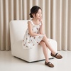 CUSHIONAIRE Siesta Girls Jelly Sandals, Lattice Cut-Out Ballet Flats for Girls, Flexible Slip On Beach Shoes(Tortoise)