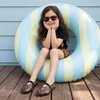 CUSHIONAIRE Siesta Girls Jelly Sandals, Lattice Cut-Out Ballet Flats for Girls, Flexible Slip On Beach Shoes(Tortoise)