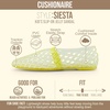 CUSHIONAIRE Siesta Girls Jelly Sandals, Lattice Cut-Out Ballet Flats for Girls, Flexible Slip On Beach Shoes(Yellow)