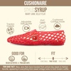 CUSHIONAIRE Syrup Mary Jane Jelly Ballet Flats for Women(Red)