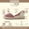 CUSHIONAIRE Talisa Espadrilles for Women, Closed Toe Wedge Sandal with Elastic Ankle Strap and Jute Wrapped Sole(Chocolate)