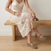 CUSHIONAIRE Tapas Canvas Mary Jane Flat Espadrilles for Women, Cushioned Comfort Closed Toe with Adjustable Strap(Taupe)