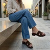 CUSHIONAIRE Thai 100% Genuine Leather Suede Platform Sandals for Women Adjustable Strap Heeled Slide Sandals(Brown Genuine Suede)