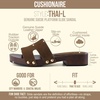 CUSHIONAIRE Thai 100% Genuine Leather Suede Platform Sandals for Women Adjustable Strap Heeled Slide Sandals(Brown Genuine Suede)