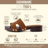 CUSHIONAIRE Thai 100% Genuine Leather Suede Platform Sandals for Women Adjustable Strap Heeled Slide Sandals(Congnac Genuine Suede)