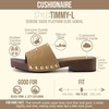 CUSHIONAIRE Timmi 100% Genuine Leather Suede Slides for Women, Slip On Low Heeled Dress Sandal with Studded Detail(Grey Genuine Suede)