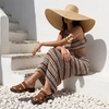 CUSHIONAIRE Tokyo Vegan Leather Suede Platform Sandals for Women Adjustable Strap Heeled Slide Sandals with Memory Foam Comfort(Cognac Genuine Suede)