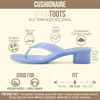 CUSHIONAIRE Toots Thong Strap Jelly Sandals for Women with Low Block Heel(Blue)