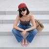 CUSHIONAIRE Toots Thong Strap Jelly Sandals for Women with Low Block Heel(Clear)