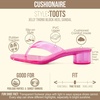 CUSHIONAIRE Toots Thong Strap Jelly Sandals for Women with Low Block Heel(Pink)