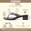 CUSHIONAIRE Toots Thong Strap Jelly Sandals for Women with Low Block Heel(Smoke)