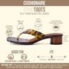 CUSHIONAIRE Toots Thong Strap Jelly Sandals for Women with Low Block Heel(Tortoise)