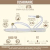 CUSHIONAIRE Vita Jelly Sandals for Women, Casual Lightweight Womens Strappy Sandals with Adjustable Buckle Strap and Gold Hardware Accent(Clear)