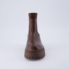 CUSHIONAIRE Women’s Dee Chelsea Stretch boot +Memory Foam, Wide Widths Available(Brown)