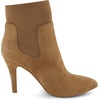 CUSHIONAIRE Women’s Geneva Stretch dress bootie with Memory Foam Padding, Wide Widths Available(Camel)
