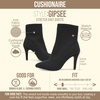 CUSHIONAIRE Women’s Gipsee stretch knit Heel +Memory Foam(Black)