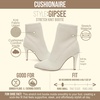 CUSHIONAIRE Women’s Gipsee stretch knit Heel +Memory Foam(Bone)