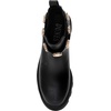 CUSHIONAIRE Women’s Julie chelsea boot with Jeweled strap +Memory Foam(Black)