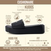 CUSHIONAIRE Women’s Kudos Platform Slide Sandals | Casual Sandals(Black)
