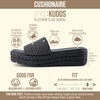 CUSHIONAIRE Women’s Kudos Platform Slide Sandals | Casual Sandals(Black Raffia)