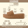 CUSHIONAIRE Women’s Kudos Platform Slide Sandals | Casual Sandals(Caramel)