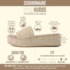 CUSHIONAIRE Women’s Kudos Platform Slide Sandals | Casual Sandals(Natural Raffia)