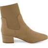 CUSHIONAIRE Women’s Romi block heel stretch boot with Memory Foam Padding, Wide Widths Available(Taupe)