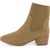CUSHIONAIRE Women’s Romi block heel stretch boot with Memory Foam Padding, Wide Widths Available(Taupe)