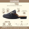 CUSHIONAIRE Yoga Kids Backless Penny Loafers Dress Shoes for Boys and Girls(Black)