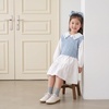 Cushionaire Bonnie Girls Tennis Shoes Lightweight Lace-Up Kids Sneakers(Off-white)