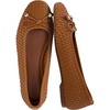 CUSHIONAIRE Audrey Woven Ballet Flats for Women(Cognac)