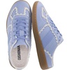 CUSHIONAIRE Bria Kids Backless Lace up Fashion Sneakers Shoes for Girls(Blue)
