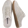 CUSHIONAIRE Bria Kids Backless Lace up Fashion Sneakers Shoes for Girls(Ivory)