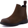CUSHIONAIRE Britain Genuine Suede Chelsea Ankle Boots for Women(Brown)